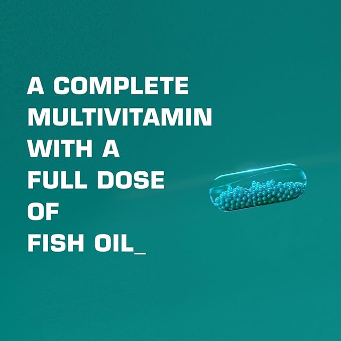 ORB Men’S MULTIVITAMIN + Fish Oil – A Complete Multi + Fish Oil |Heart Health Support Antioxidant Support Supports a Positive Mood 21 Essential Vitamins – 60 Count