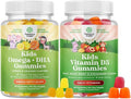 Bundle of Kids DHA Omega 3 Gummies with Vegetarian 6 9 for Vision Brain &amp Immunity and Chewable Vitamin D Gummies for Kids - 1000 IU Per Serving Vitamins - Immune Support Muscle Teeth &amp Bone H