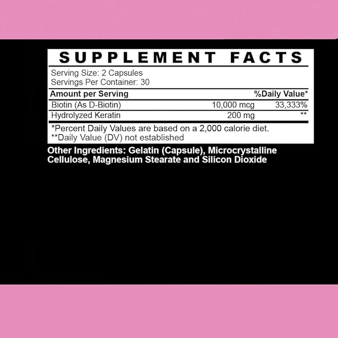 Angry Supplements Hair Envy 10000 mcg Biotin + Keratin Grow + Hydrate Hair Strengthen Thicken Nails Clear &amp Nourish Skin – Help Damaged Thinning Hair (3-Bottles)