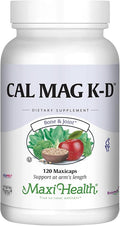 Maxi Health Men and Women 500 mg Calcium Supplement with Vitamin D3 (2000 IU) Magnesium (250 mg) and Vitamin K2 (150 mcg) - Bone Teeth and Joint Support - 120 Capsules