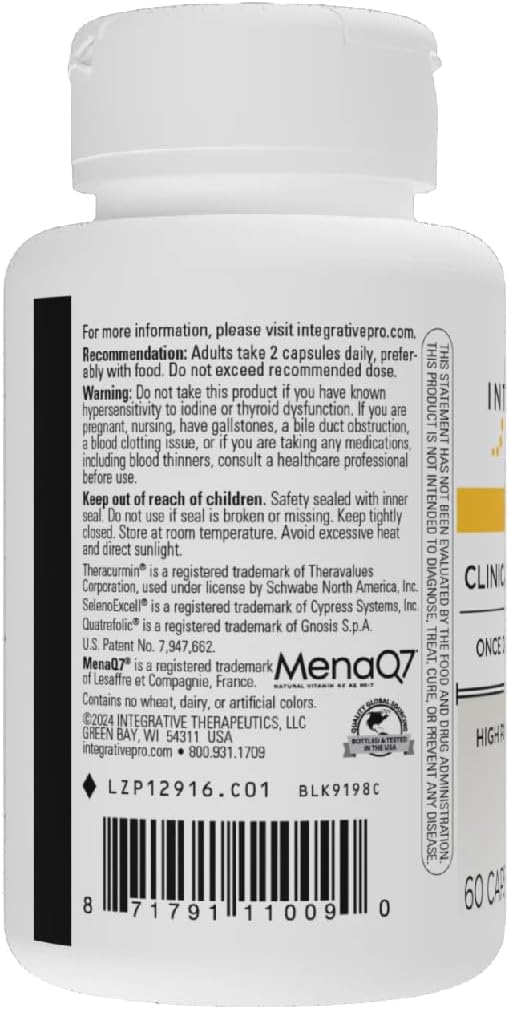 Integrative Therapeutics Clinical Nutrients HP - Daily Multivitamin for Vital Nutrients - Antioxidant Support for Men &amp Women* - No Added Iron - Dairy-Free - 120 Count (60 Servings)