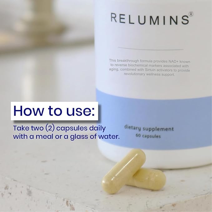 Relumins Cellular Renewal Duo – Advanced Cell Regenerator + Age Defense Complex – NAD+ &amp Energy Support with Resveratrol CoQ10 &amp Glutathione – Two-Step Daily Wellness System