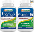 Best Naturals Probiotic 10 Strains &amp 30 Billion CFU &amp Vitamin D3 10000 IU