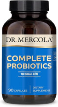 Dr. Mercola Complete Probiotics - 90 Servings- Daily Probiotic Supplement - 70 Billion CFU - Acid &amp Bile Resistant - Promotes Digestive Health and Supports Immune System