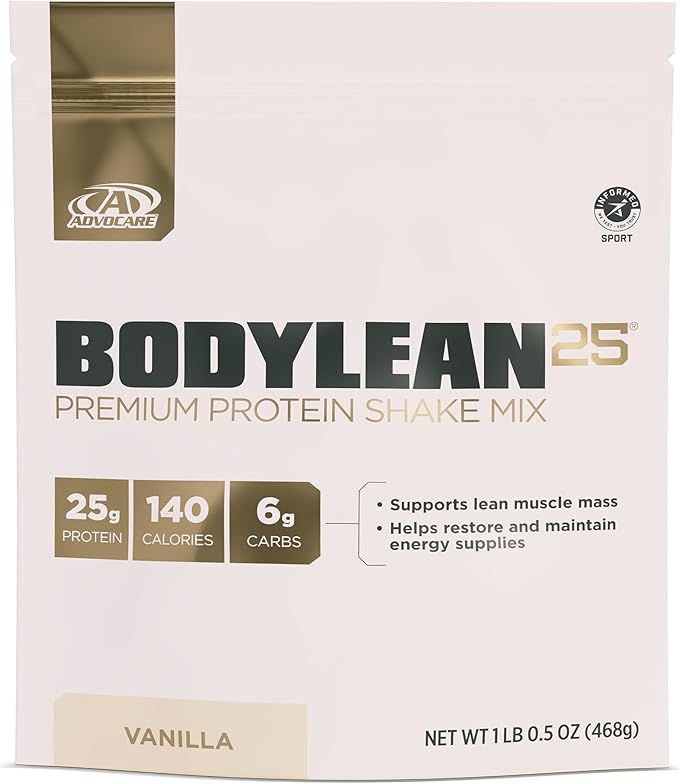 AdvoCare BodyLean25 - Protein Powder with Whey Protein Isolate - Supports Muscle Building &amp A Lean Body - Offers Energy Support* - Vanilla 13 Servings