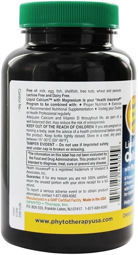 Phyto Therapy Liquid Calcium Single 90 Count