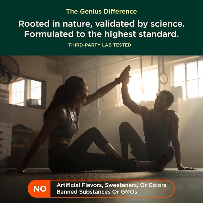 Genius Mushroom Supplement - Full-Spectrum Lion’s Mane Cordyceps Reishi -Daily Brain Nootropic for Energy Focus Memory &amp Overall Wellness - 180 Capsules – Organic for Mental Clarity &amp Perf