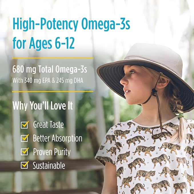 Nordic Naturals Ultimate Omega Jr. Strawberry - 90 Mini Soft Gels - 680 Total Omega-3s with EPA &amp DHA - Brain Health Mood Learning - Non-GMO - 45 Servings