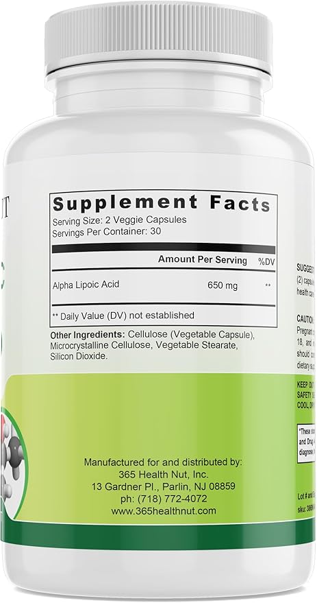 Alpha LIPOIC Acid 650mg