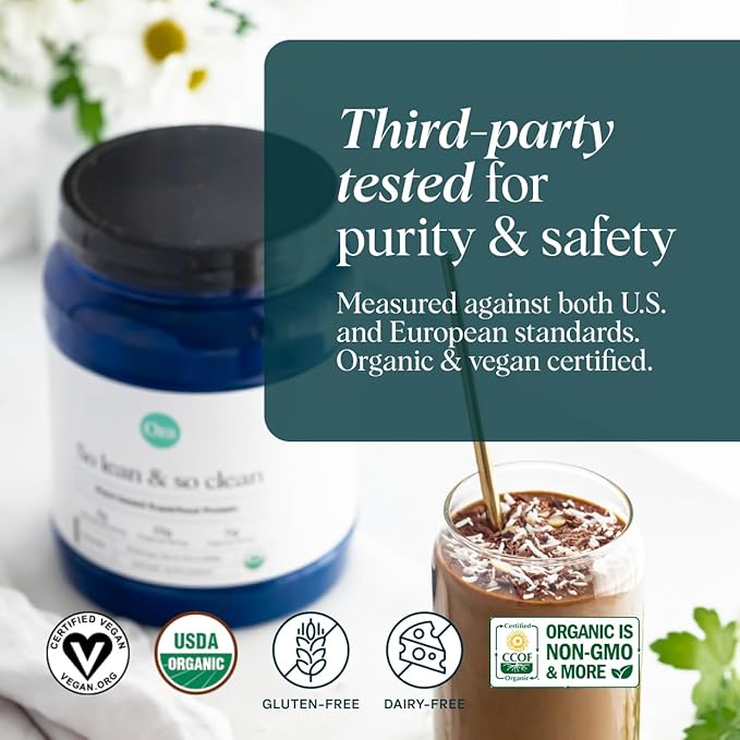 Ora Organic Protein Powder Vanilla Chocolate &amp Vanilla Chai Bundle: 21g Plant Based Vanilla Vanilla Chai 20 Servings + 22g Plant Based Chocolate 20 Servings