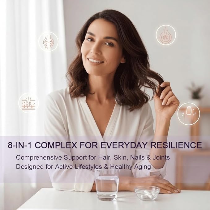 LUMINE Multi Collagen Complex Capsules – Hydrolyzed Protein Peptides Types I II III V &amp X for Hair Skin Nails &amp Joint Support – Non-GMO Gluten-Free &amp Easy to Swallow (120 Capsules)