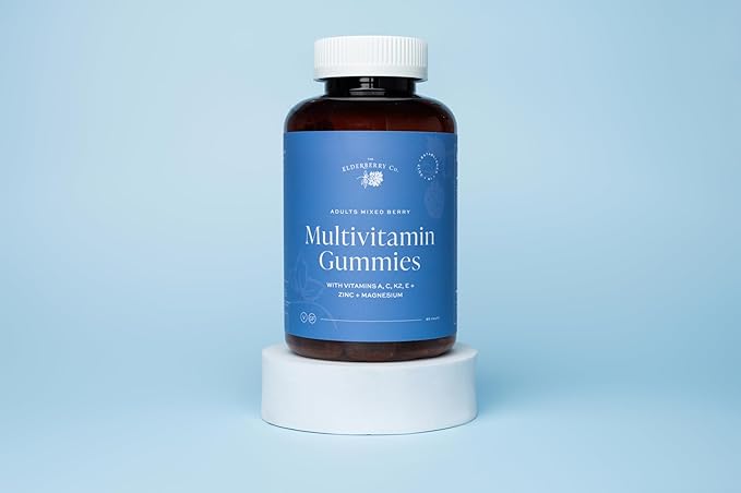 The Elderberry Co. Adult Multivitamin Gummies with Vitamins A B E K2 and Zinc (60)