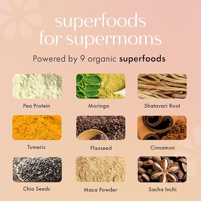 Boobie Body Superfood Protein Pregnancy and Postpartum Meal Replacement Shake Vanilla Cookie Flavor | 19g Protein | Safe for Lactation &amp Motherhood | Organic Vegan Zero Sugar 1 Tub (20 Serving