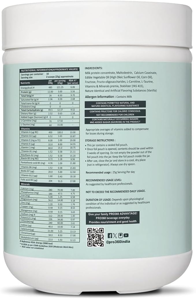 Nefro LP Powder Vanilla Flavour – 400g Low Protein Nutrition Supplement for Kidney Health (Non-Dialysis) – Vanilla Protein Powder Enriched with L-Taurine L-Carnitine &amp Essential Nutrients