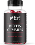 Pete &amp Pedro BIOTIN Gummies for Hair Skin &amp Nails Growth for Women &amp Men |Hair Grow Supplement for Stronger Skin &amp Nails | Cherry Biotin Gummy 5000mcg Per Serving | Seen on Shark Tan