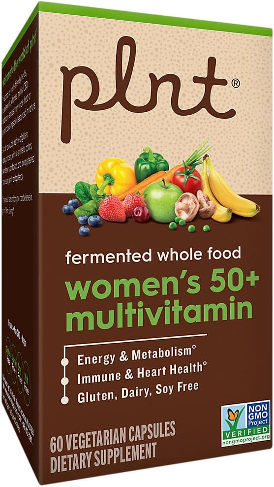 Fermented Whole Food WomenaTMs 50+ Multivitamin (60 Vegan Capsules)