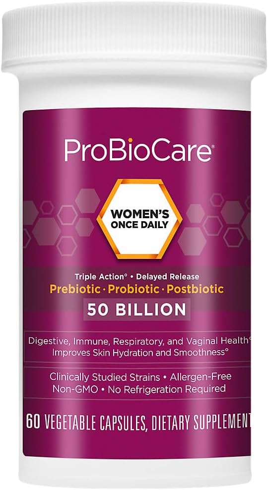 WomenaTMs Once Daily Probiotic a Digestive Health a 50 Billion CFU of Probiotics (60 Capsules)