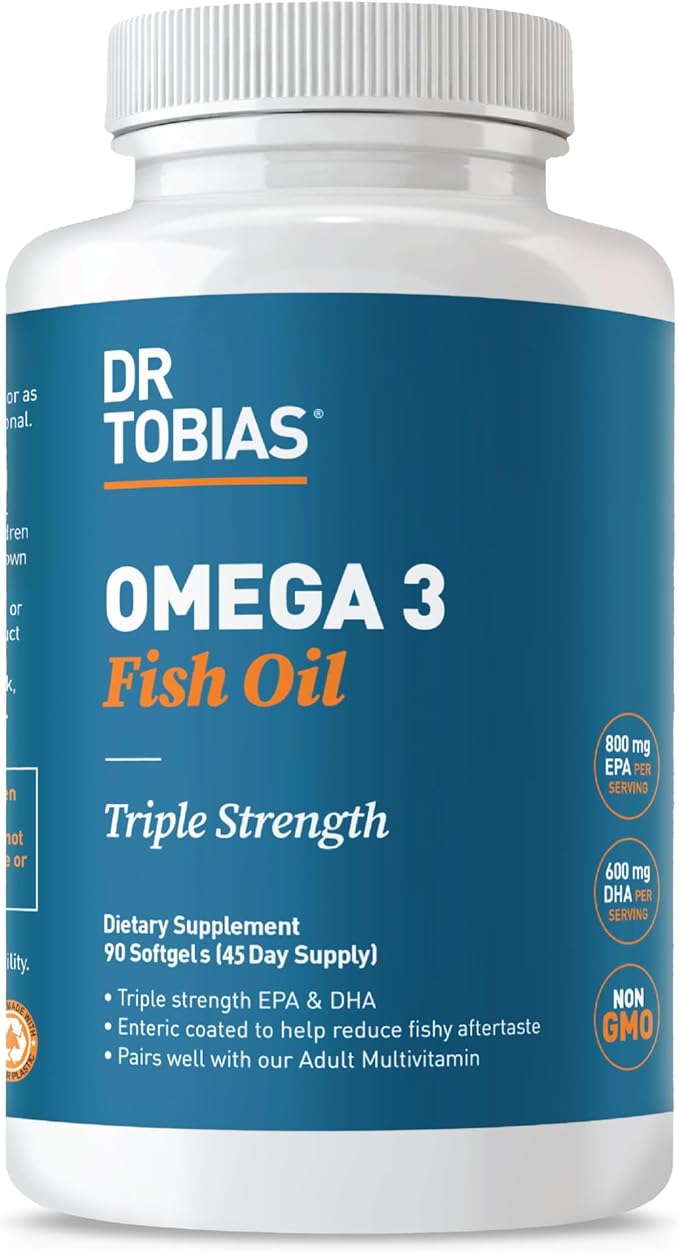Dr. Tobias Omega 3 Fish Oil &amp Berberine 500 mg – Heart Brain &amp Metabolic Wellness Support