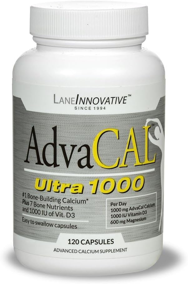 Lane Innovative - AdvaCAL Ultra 1000 Bone Building Calcium Including Vitamin D3 and Magnesium Easy Absorption (40 Servings)
