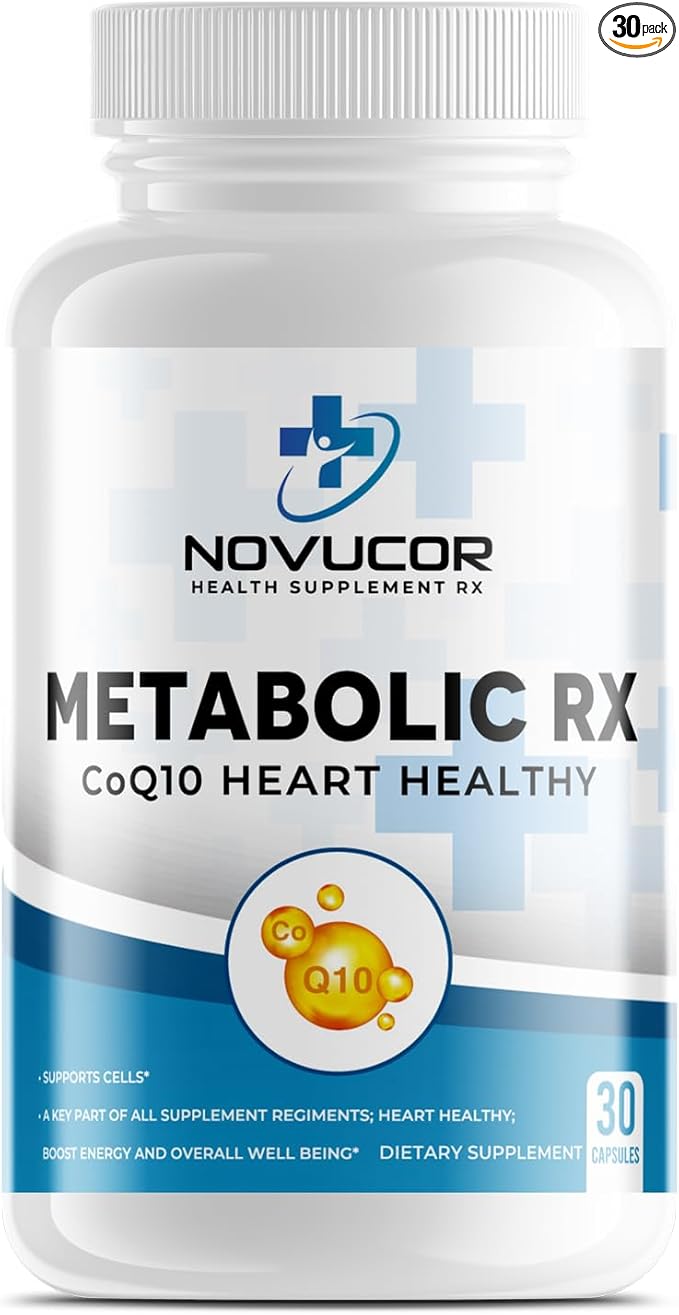 CoQ10 Ubiquinone Supplement 30 Capsules Energy and Cellular Health Support
