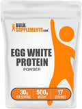BulkSupplements.com Egg White Protein Powder - Egg White Powder Lactose Free Protein - Unflavored &amp Dairy Free 30g per Serving 500g (1.1 lbs) (Pack of 1)