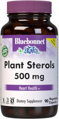 Bluebonnet Nutrition Plant Sterols 500mg Heart Health Supplement for Men &amp Women* - Non-GMO Beta-Sitosterol from Sunflower Oil - Vegan Gluten-Free - 90 Vegetable Capsules