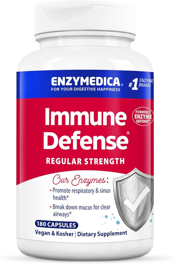 Enzymedica Immune Defense Regular Strength Proteolytic Enzymes for Immune Support 180 Count