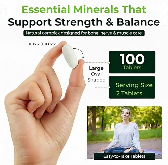 Natural Nutra Calcium Magnesium Zinc (Cal-Mag Zinc) Supplement with Vitamin D3 for Bone Strength Helps Improve Digestion Health Gluten Free and Sugar Free Essential Mineral Complex (100 Count)