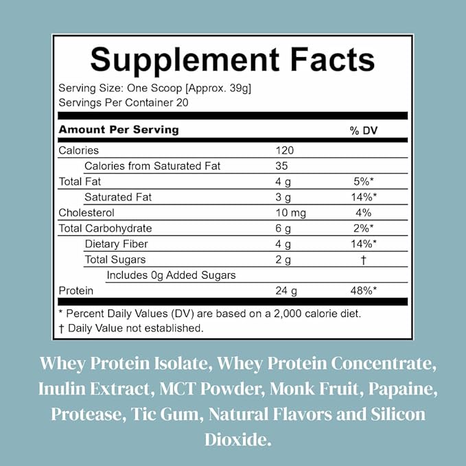 StrengthMD Physician Formulated Protein + Fiber Shake for GLP-1 Support | 24g Protein Grass-Fed Whey 4g Fiber &amp Digestive Enzymes Low Carb No Added Sugar Vanilla 1.72 lb