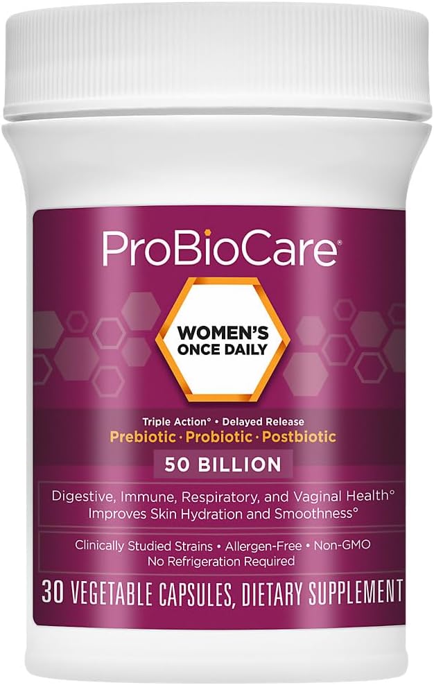 WomenaTMs Once Daily Probiotic a Digestive Health a 50 Billion CFU of Probiotics (30 Capsules)