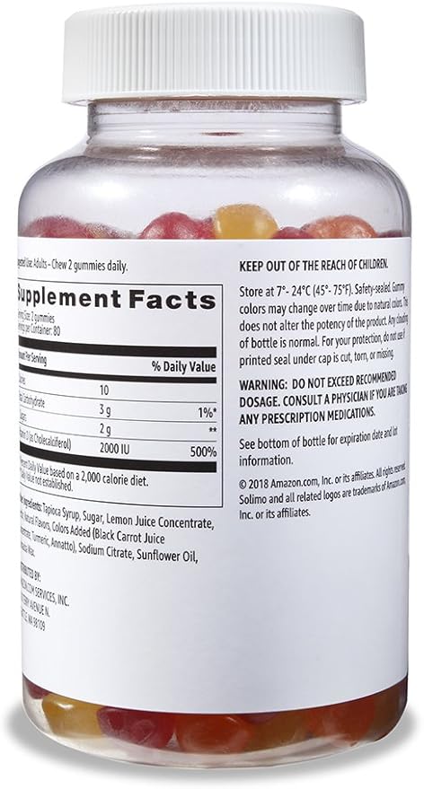 Amazon Basics Adult Multivitamin (300 Count) and Vitamin D3 Gummies (160 Count)