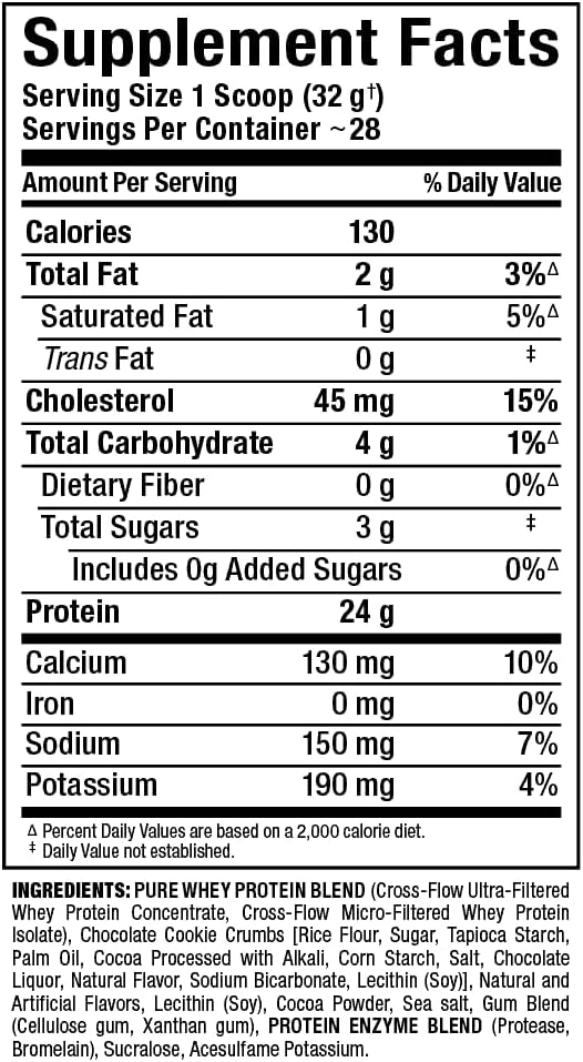 ALLMAX Nutrition Gold ALLWHEY Cookies &amp Cream - 2 lb - 24 Grams of Protein Per Scoop - Gluten Free Low Carb &amp Low Sugar - Approx. 30 Servings