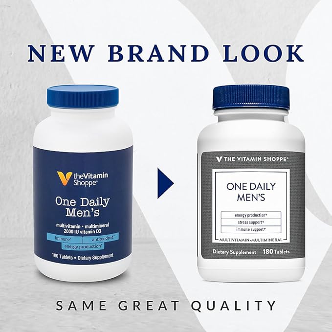 The Vitamin Shoppe One Daily Mens Multivitamin 180 Tablets