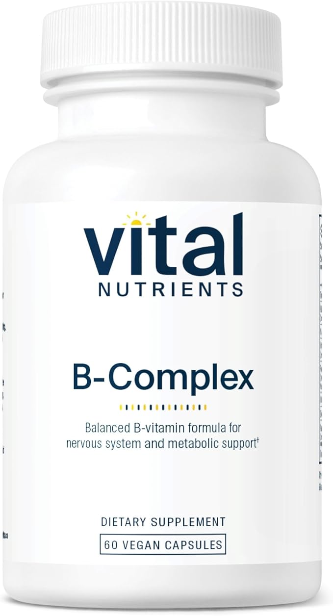 Vital Nutrients Vitamin B-Complex - Vegan High-Potency Methylated B Complex Vitamins - B Vitamins Support Energy Production Metabolism and Heart Health* - Gluten Dairy Soy Free - 60 Capsules