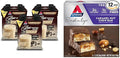 Atkins Café au Lait Protein Shake 15g Protein 3g Net Carb 12 Count + Atkins Endulge Caramel Nut Chew Bar 1g Sugar 5 Count