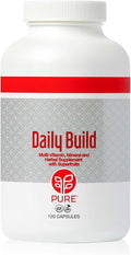 PURE Daily Build | 120 Capsules | Advanced Multivitamin Supplement | Enhanced with Essential Vitamins Minerals and Superfruits for Immune Support | Heart Health Bone Strength Brain Functionality