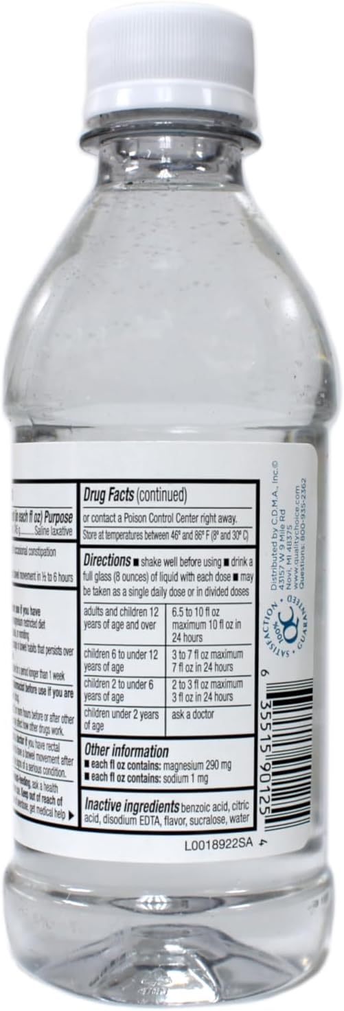Quality Choice Magnesium Citrate Oral Solution Saline Laxative for The Relief of Occasional Constipation Lemon Flavor 10 Fl Oz (3)