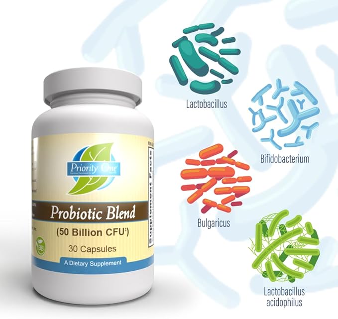 Priority One Vitamins - Probiotic Blend 50 Billion CFU Probiotic Flora