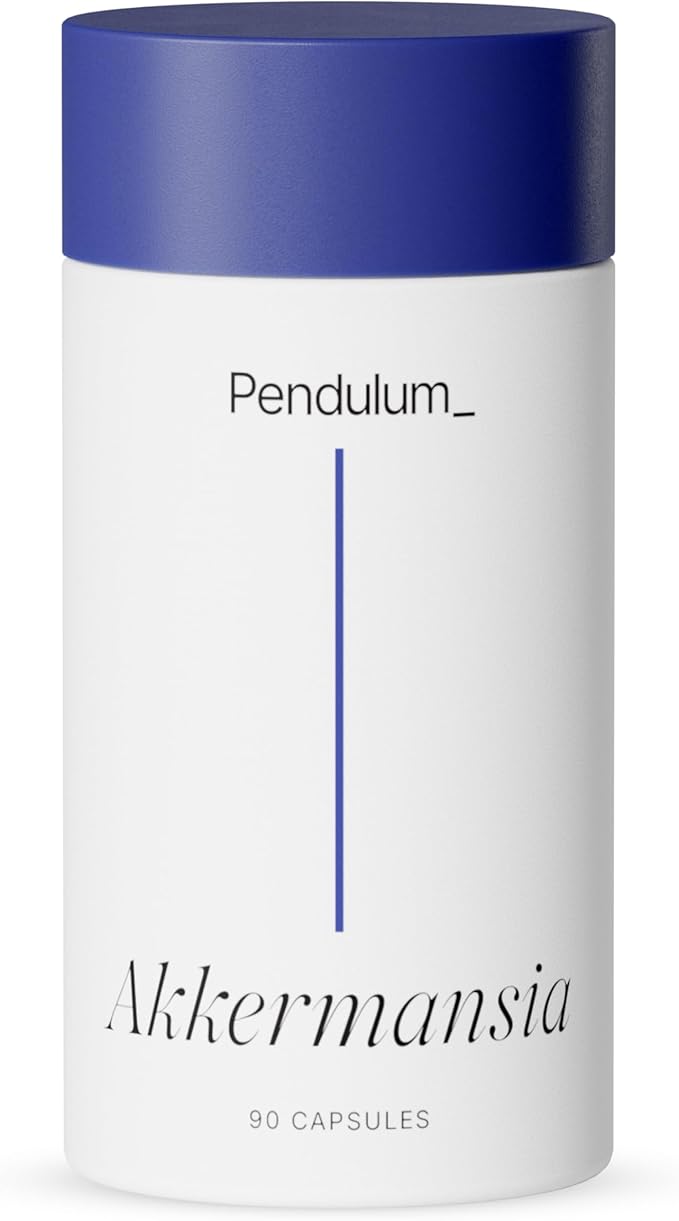 Pendulum Akkermansia Probiotic with Prebiotic Fiber - Delayed Release Capsules Third-Party Tested Authentic 100M AFU Live Strain for Gut Health &amp GLP-1 Support for Men &amp Women (90 Capsules