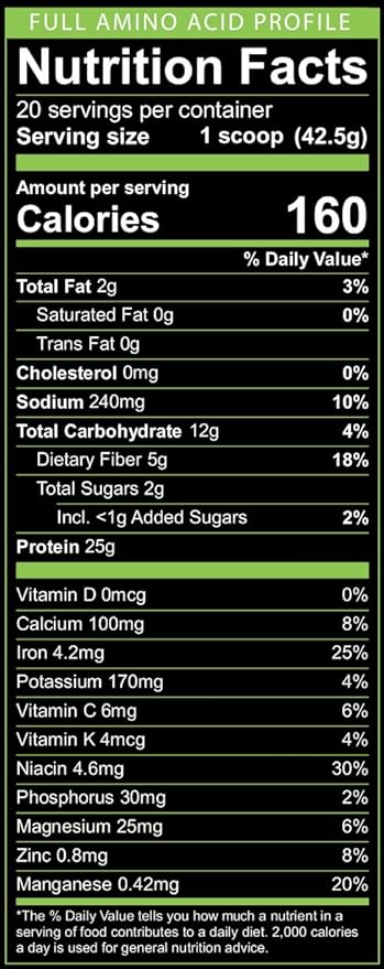 Green Regimen Elite Plant-Based Powder - 25g Complete Hemp &amp Pea Protein Meal Replacement High-Protein Vegan Shake NonGMO Gluten-Free Dairy-Free Low Carb - (Chocolate - 1 Month Supply)