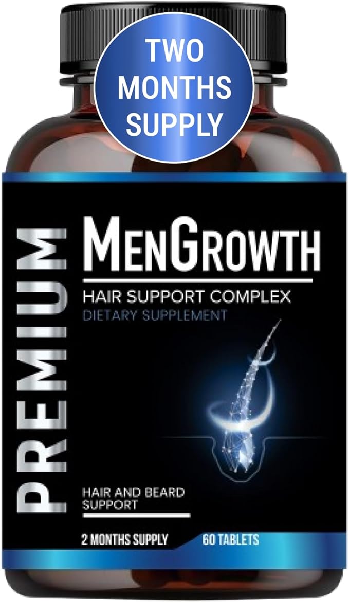 Mens Hair Growth-Hair Vitamins For Men. Anti Hair Loss Supplement Regrow Hair &amp Beard Growth Pills With DHT Blocker For Thinning Hair &amp Hair Thickening With Biotin &amp Saw Palmetto.Thicker