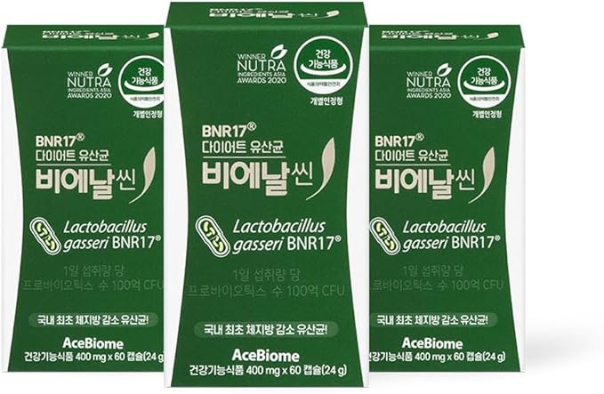BNRThin Probiotic Lactobacillus gasseri BNR17 10 Billion CFU Guaranteed Digestive Health 60 Capsules x 3packs