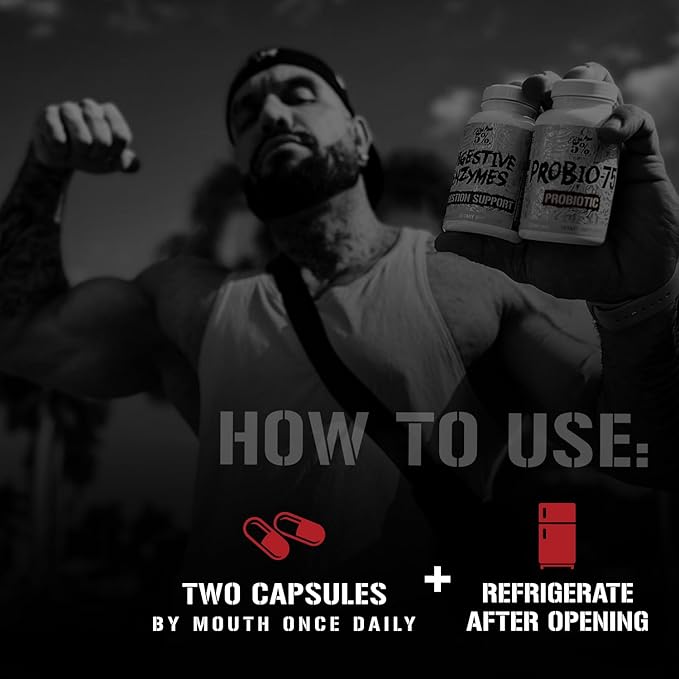 5% Nutrition Rich Piana Probio-75 Billion CFUs | Vegan 14 Unique Strains