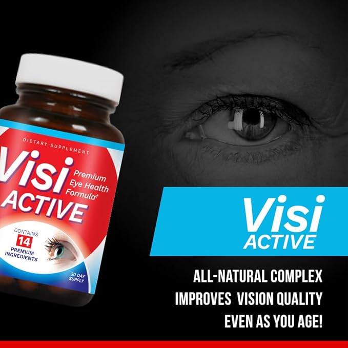 Vision Support Supplement - Eye Health Formula with L-Tartrate Resveratrol Blueberry Extract Vitamins A C D &amp 11 Ingredients for Vision Support - 60 Capsules/Bottle - 1 Pack
