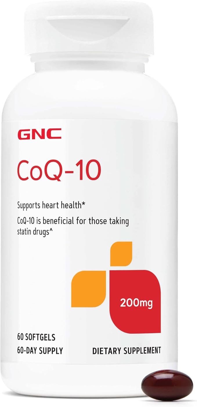 GNC CoQ10 100mg Supplement Supports Heart Health 60 Count
