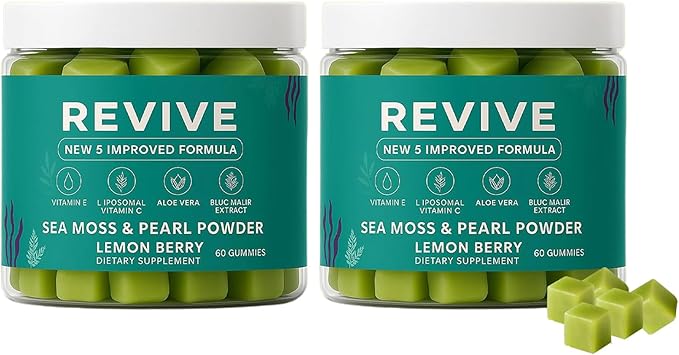 2026 New Hair Revive Gummies Professional Revive Hair Gummies with Vitamin C Vitamin E Hair Growth for Women &amp Men - Sea Moss for Hair Loss Hair &amp Skin Support Vegan Non-GMO 60 Gummies (2