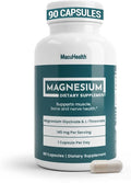 MacuHealth Magnesium Glycinate &amp L-Threonate 145mg - 90 Capsules - Highly Absorbable Magnesium for Energy Calm &amp Focus - Gentle on Stomach Vegan Non-GMO - Premium Chelated Magnesium Supplem