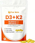 Vitamin D3 K2 Magnesium 10000 IU for Bone &amp Muscle Support 300 Softgels (1PC)