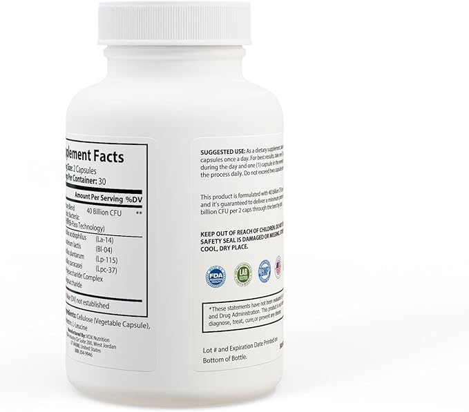 Probiotics Supplement 40 Billion CFU 60 Capsules