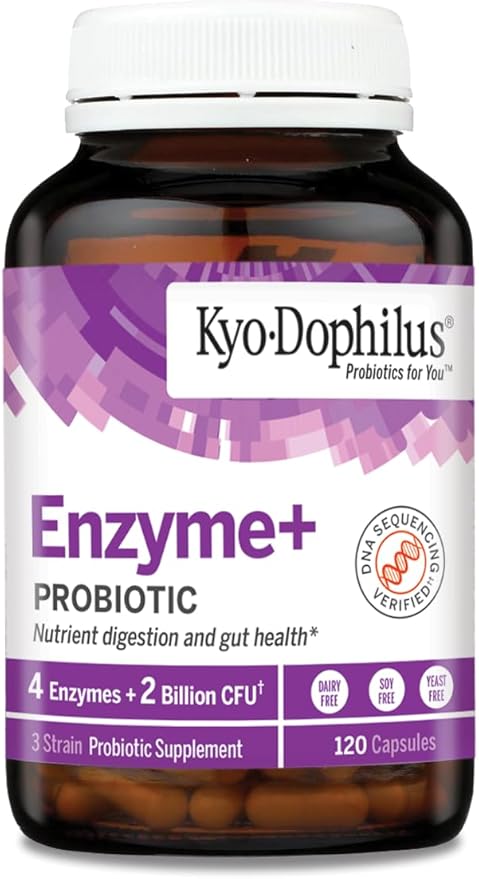 Kyolic Kyo-Dophilus Enzymes+ Probiotic Nutrient Digestion and Gut Health* 120 Capsules
